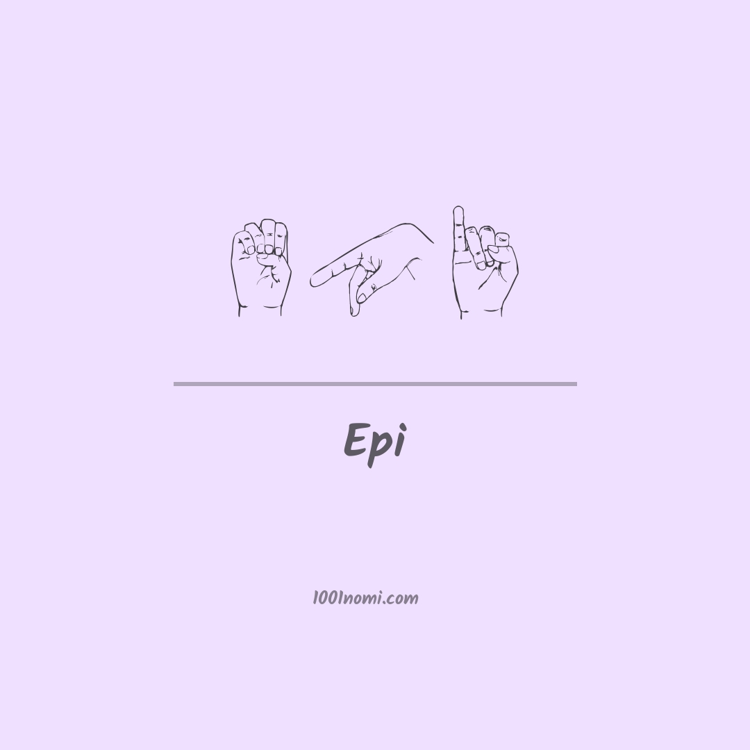 Epi nella lingua dei segni