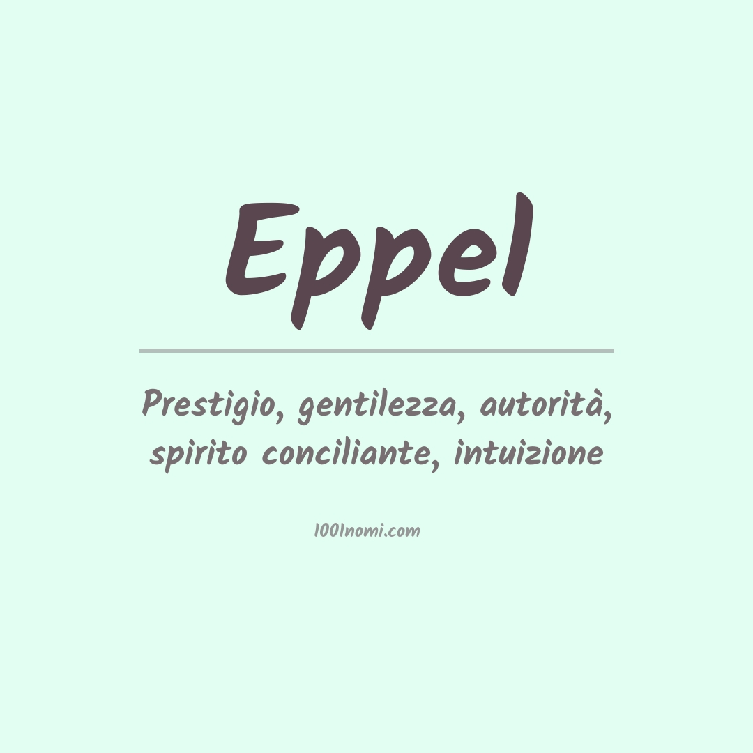 Significato del nome Eppel