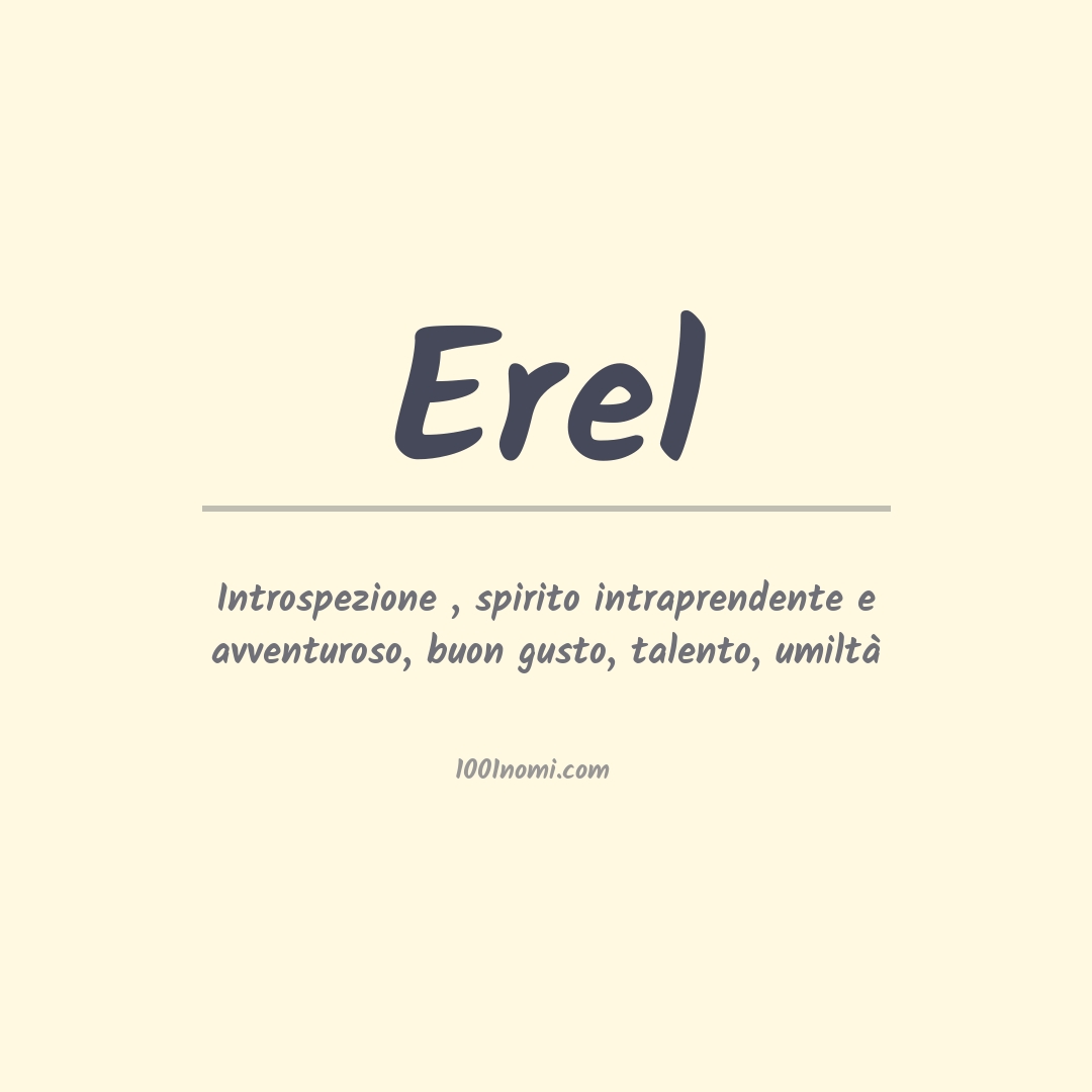 Significato del nome Erel Significato del nome Erel