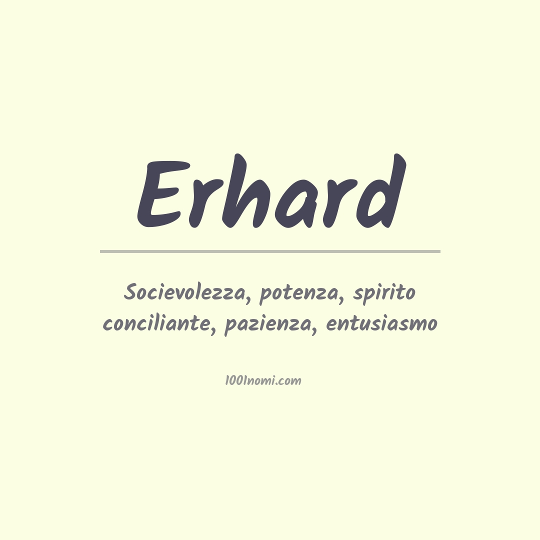 Significato del nome Erhard