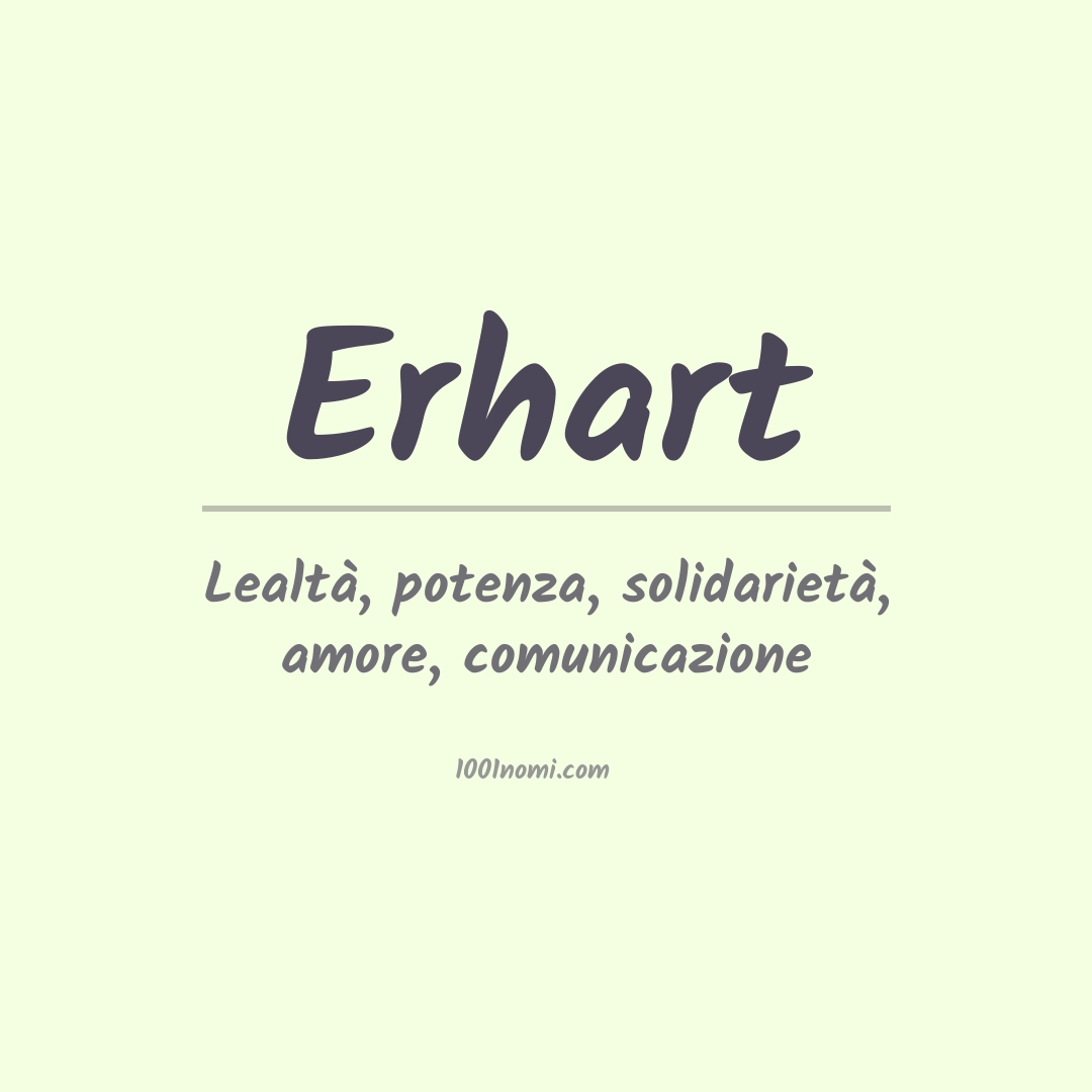 Significato del nome Erhart