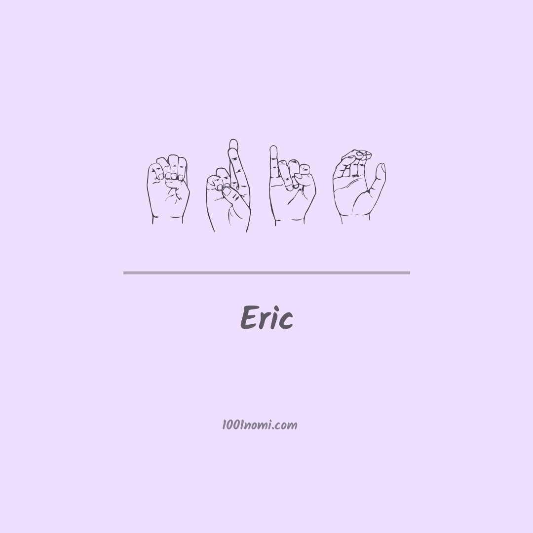Eric nella lingua dei segni