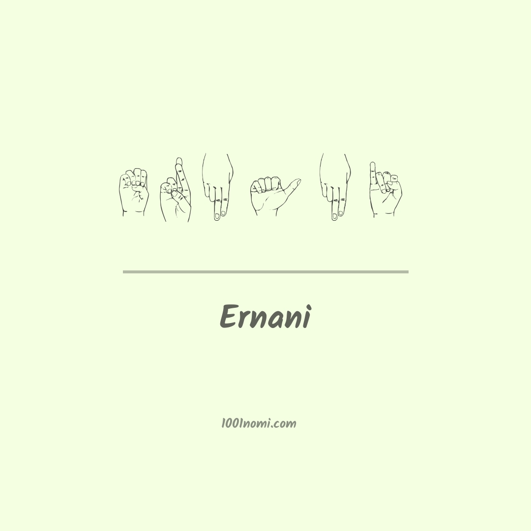 Ernani nella lingua dei segni Ernani nella lingua dei segni