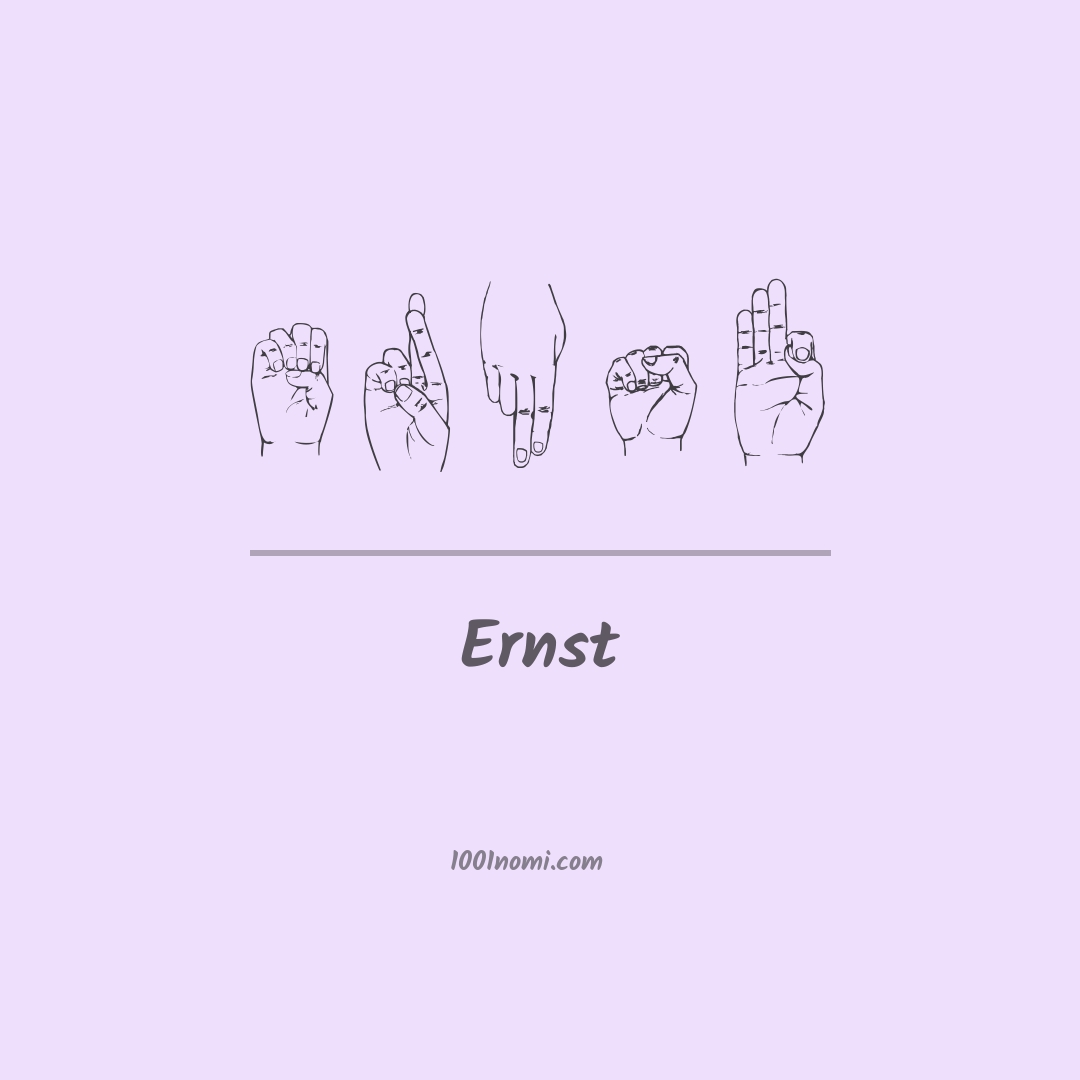 Ernst nella lingua dei segni