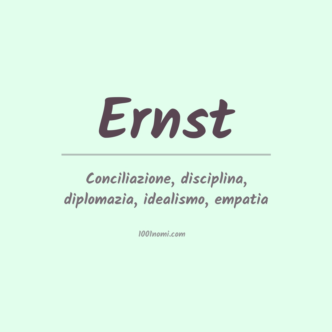 Significato del nome Ernst