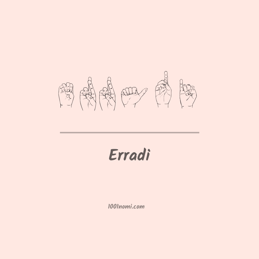 Erradi nella lingua dei segni Erradi nella lingua dei segni