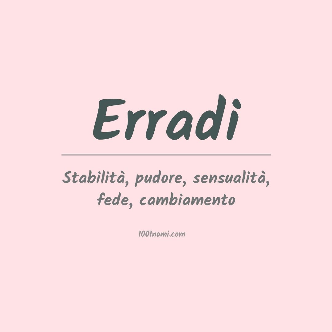 Significato del nome Erradi Significato del nome Erradi