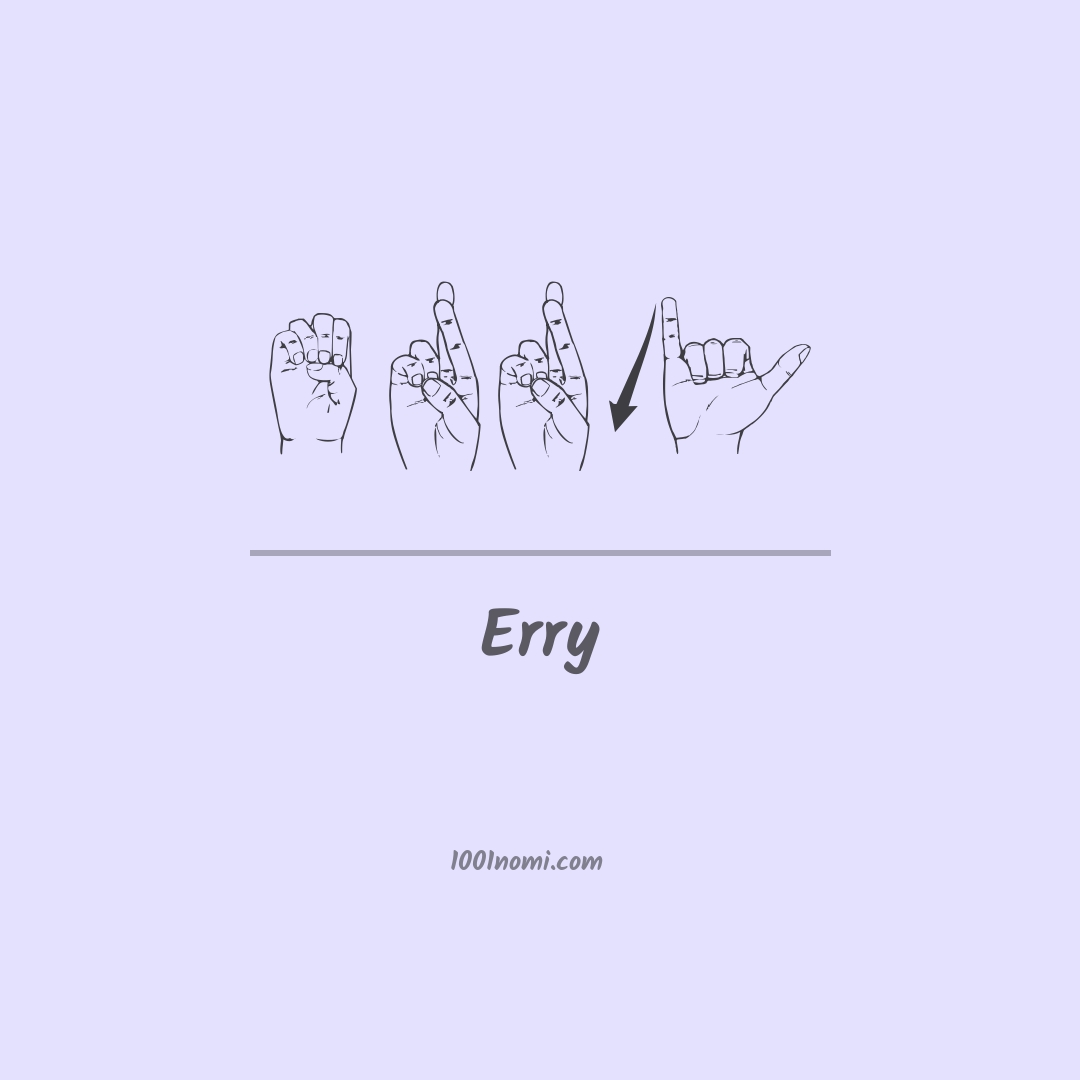 Erry nella lingua dei segni