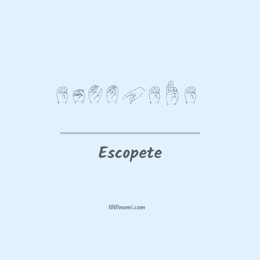 Escopete nella lingua dei segni