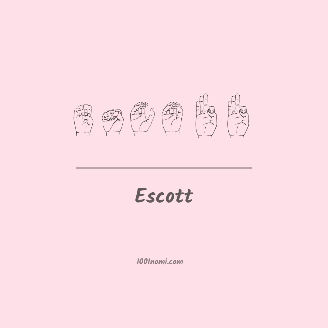 Escott nella lingua dei segni Escott nella lingua dei segni