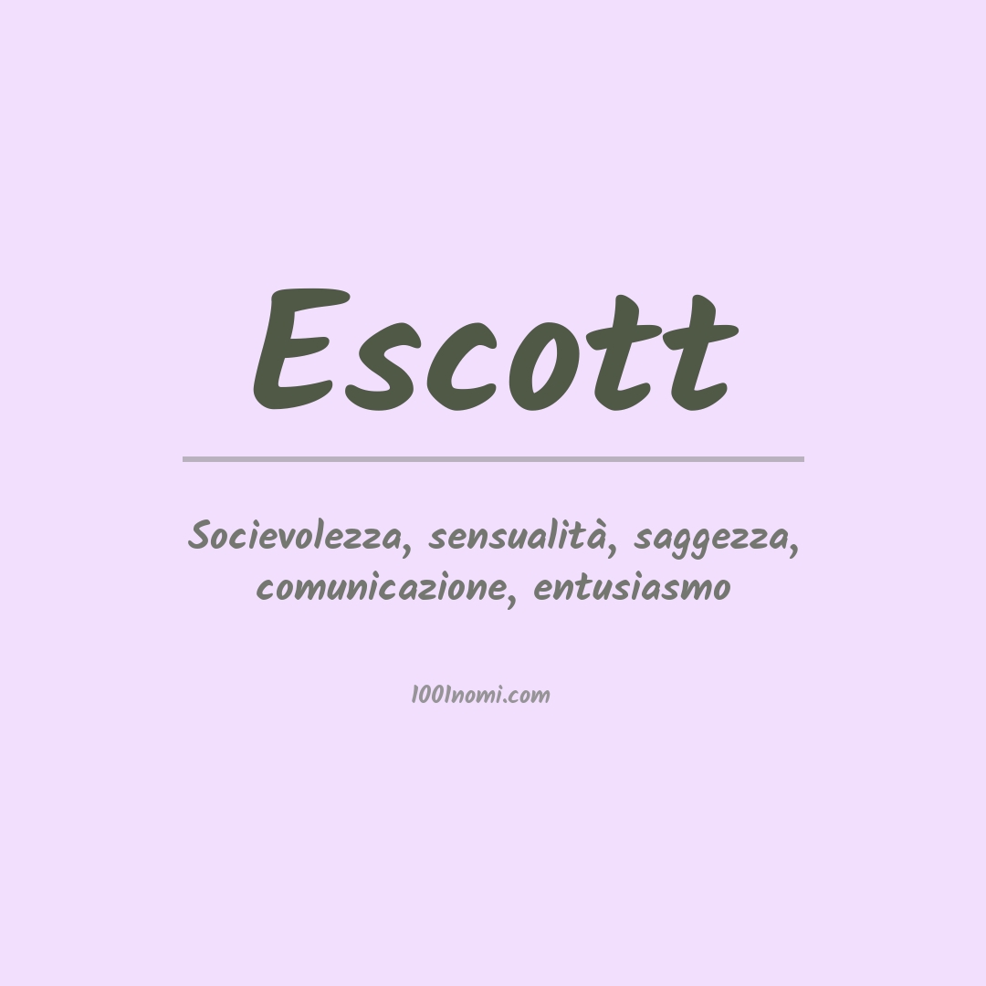 Significato del nome Escott Significato del nome Escott