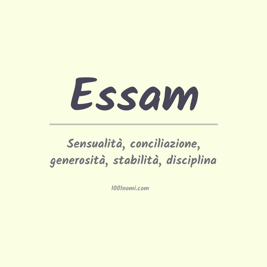 Significato del nome Essam