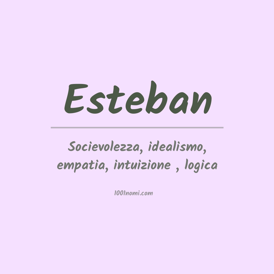 Significato del nome Esteban