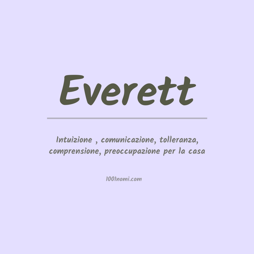 Significato del nome Everett