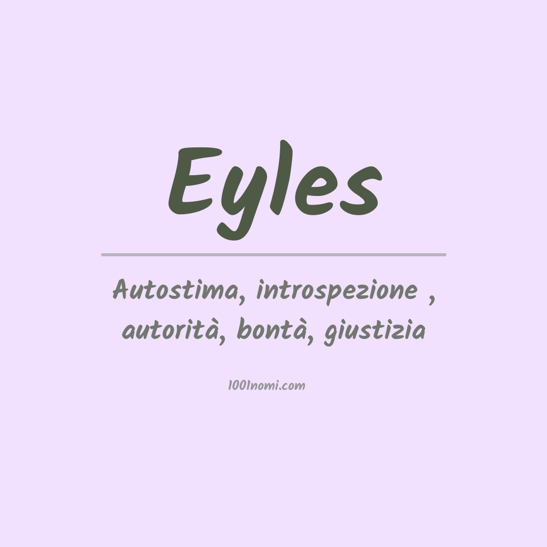 Significato del nome Eyles