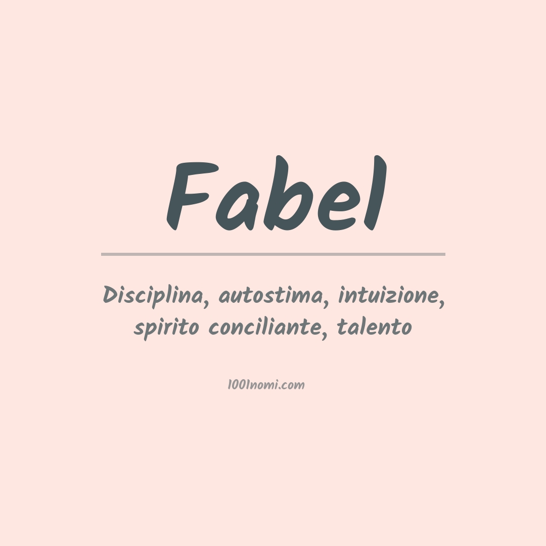 Significato del nome Fabel