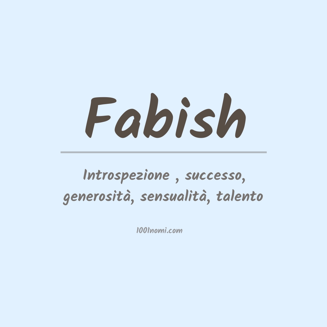 Significato del nome Fabish