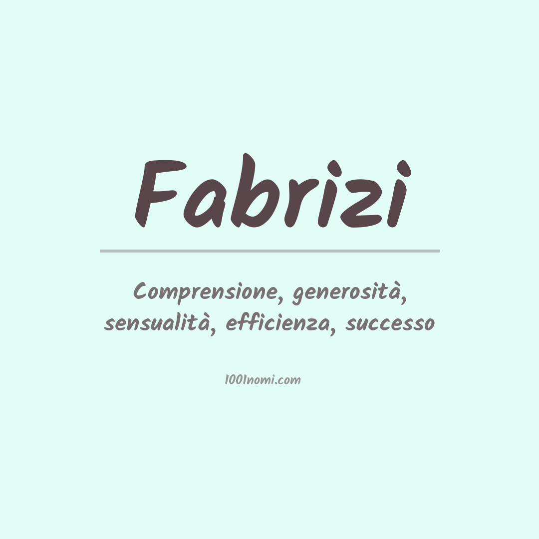 Significato del nome Fabrizi