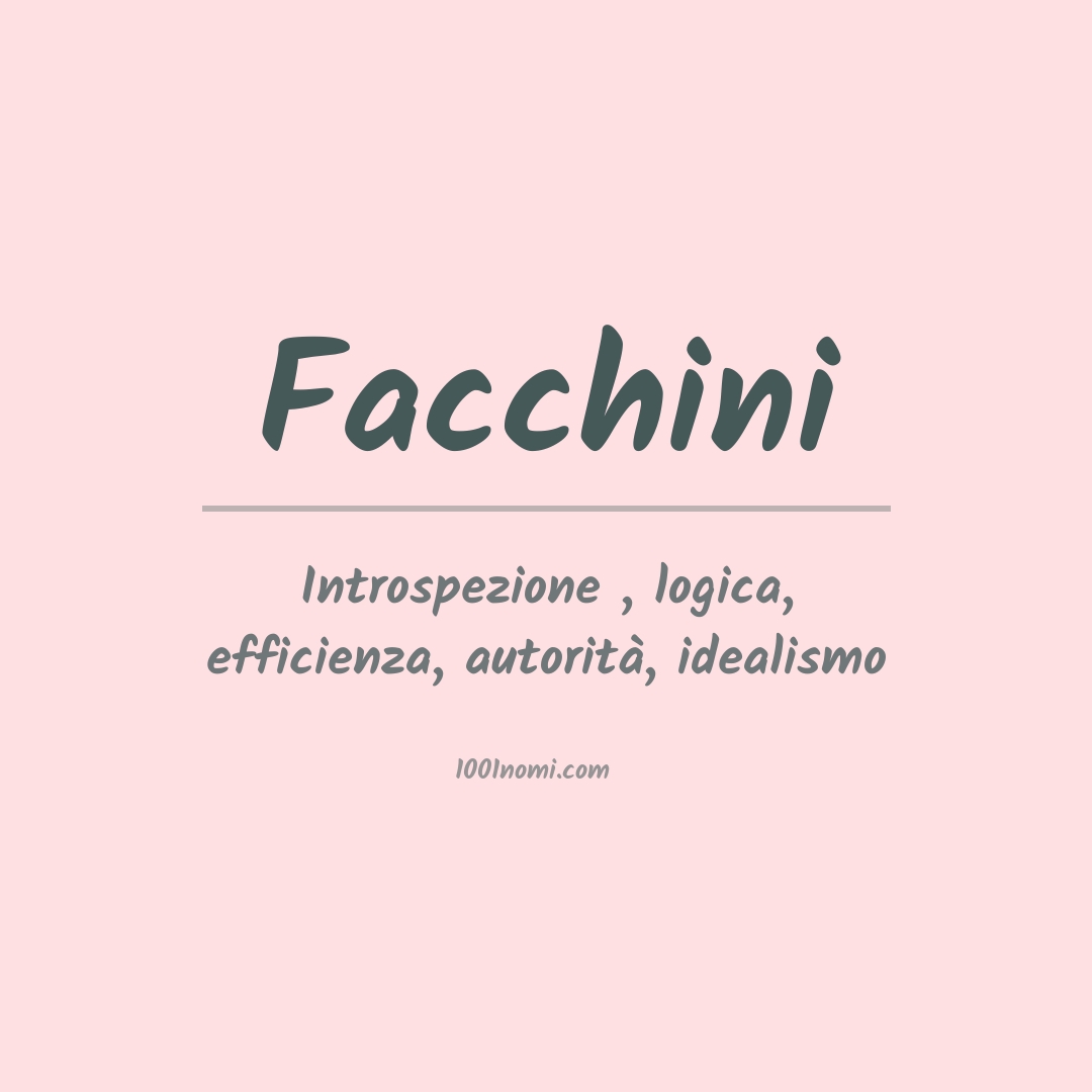 Significato del nome Facchini