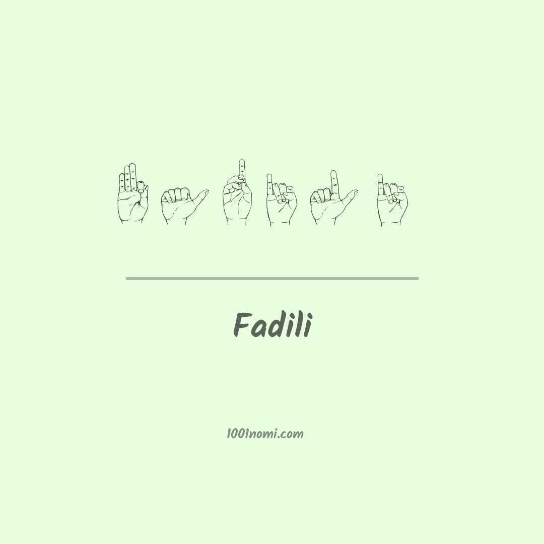 Fadili nella lingua dei segni