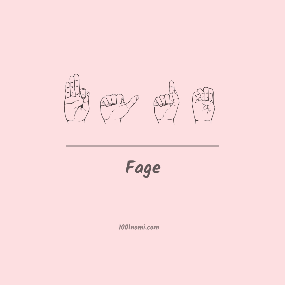 Fage nella lingua dei segni