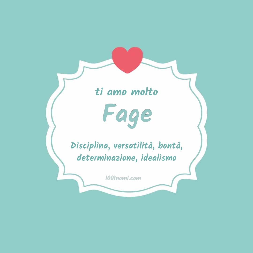 Ti amo molto Fage