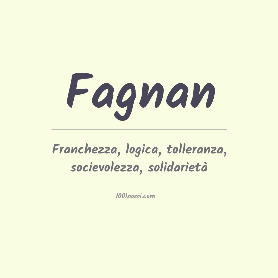 Significato del nome Fagnan