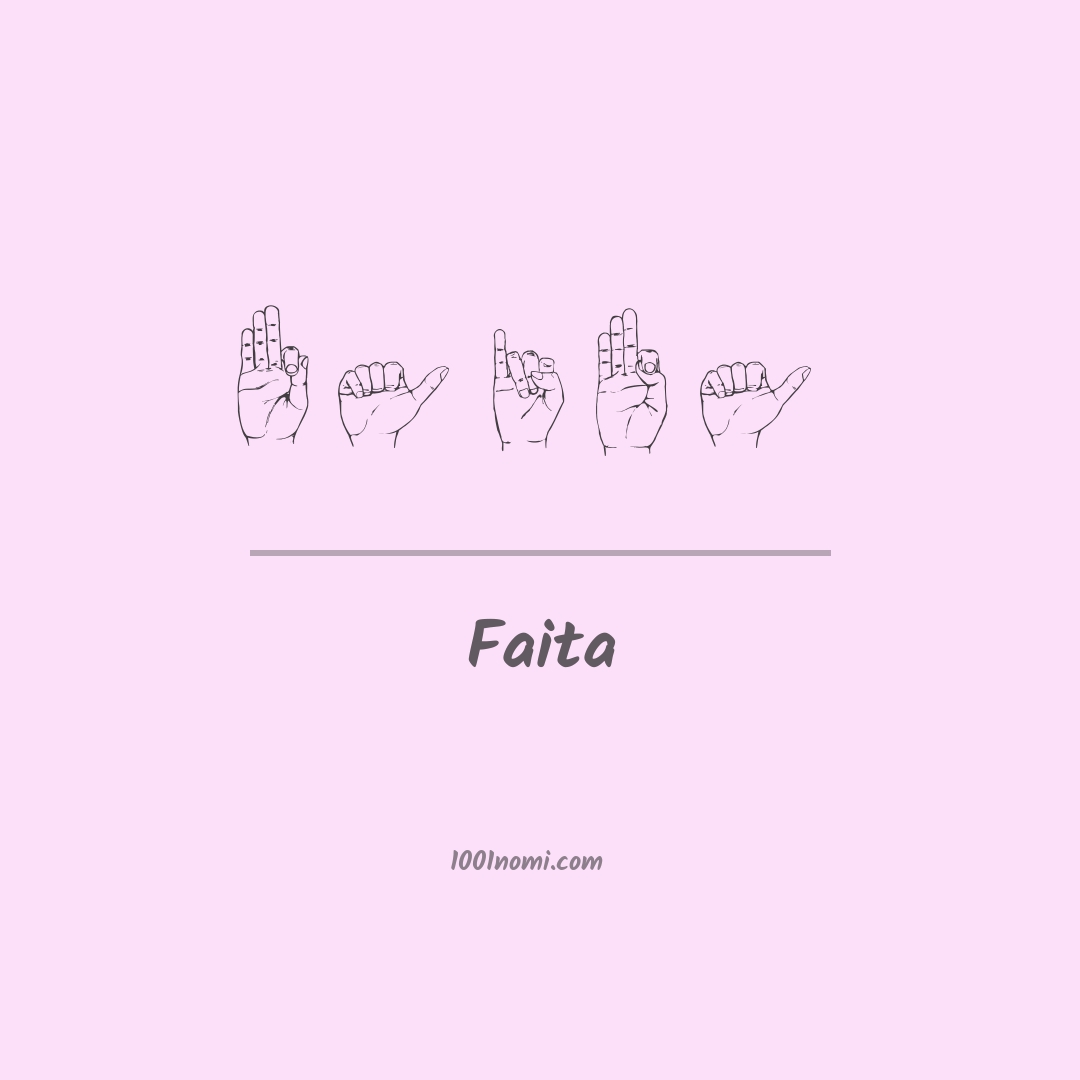 Faita nella lingua dei segni Faita nella lingua dei segni