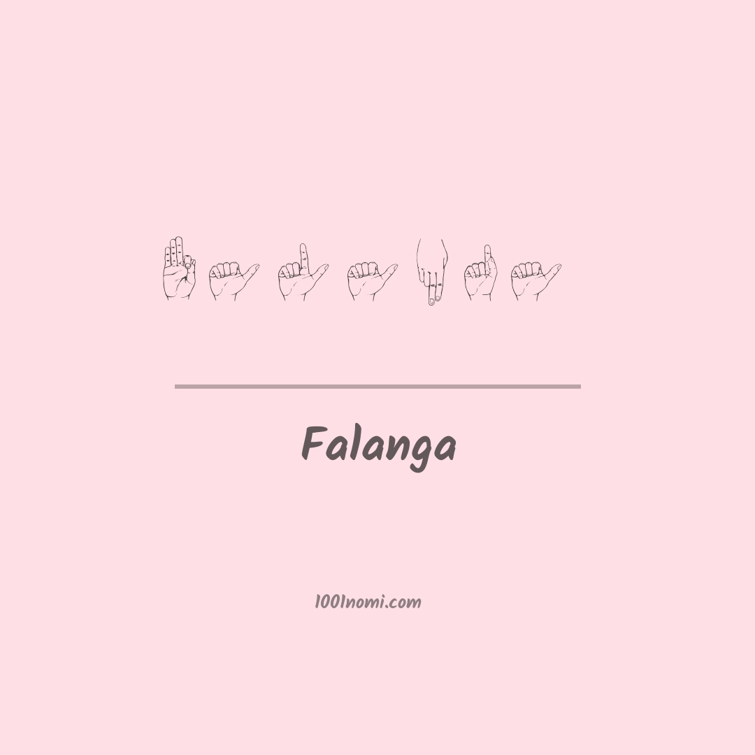 Falanga nella lingua dei segni Falanga nella lingua dei segni