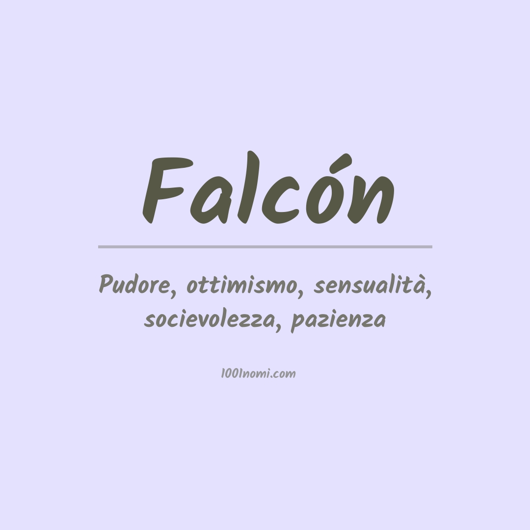 Significato del nome Falcón