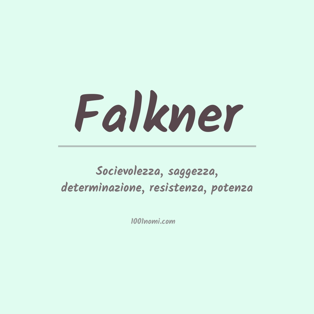 Significato del nome Falkner