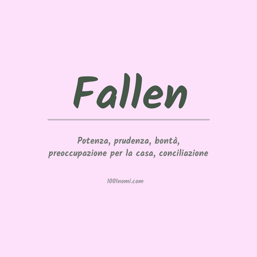 Significato del nome Fallen