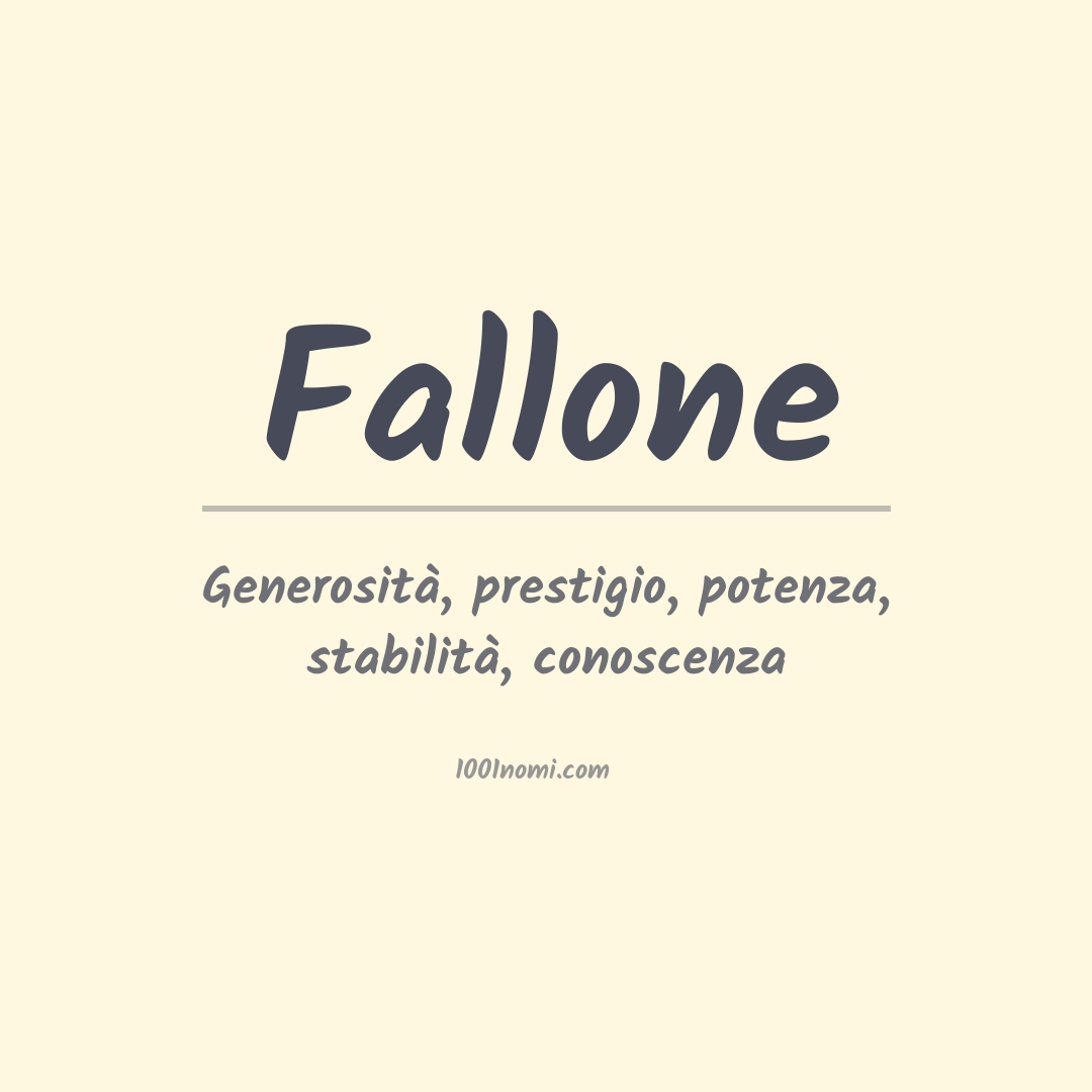 Significato del nome Fallone