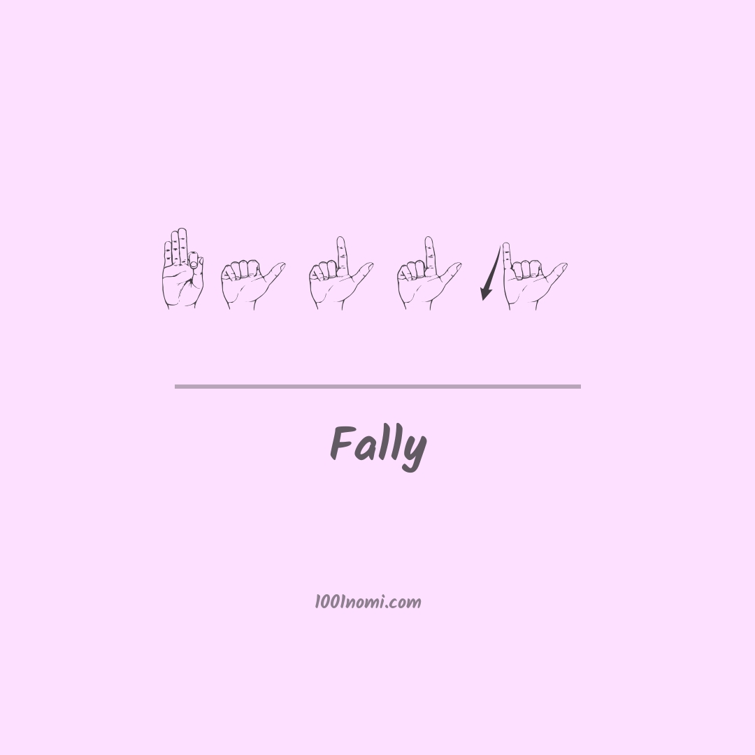 Fally nella lingua dei segni Fally nella lingua dei segni