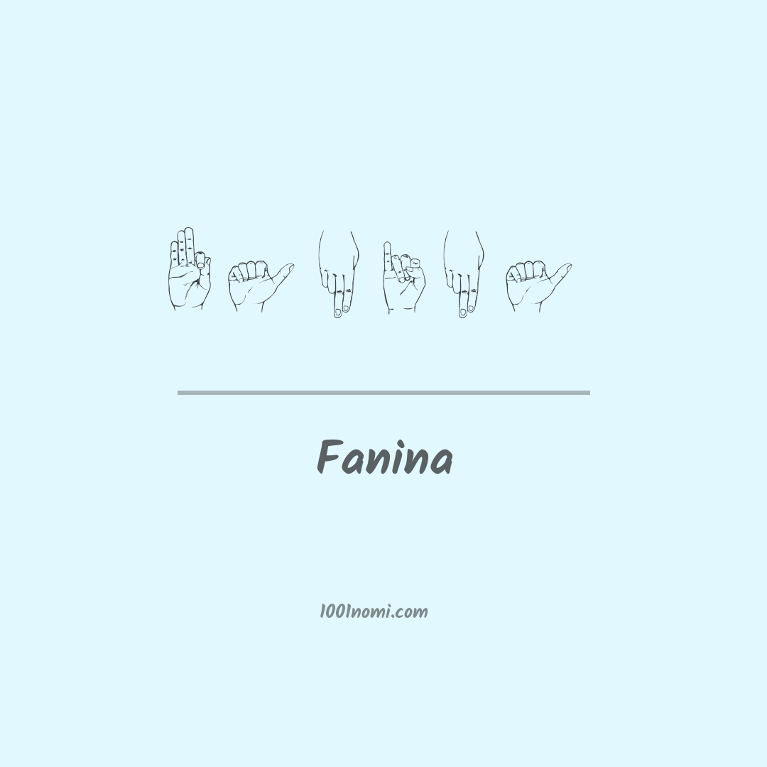 Fanina nella lingua dei segni Fanina nella lingua dei segni