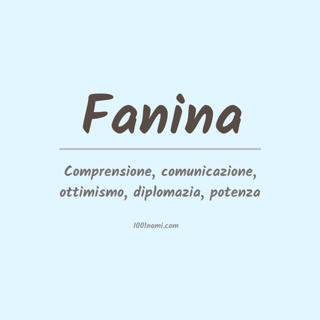 Significato del nome Fanina Significato del nome Fanina