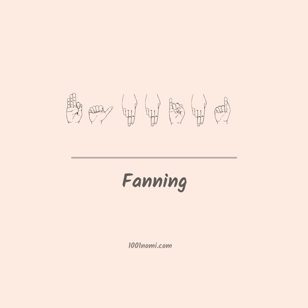 Fanning nella lingua dei segni Fanning nella lingua dei segni