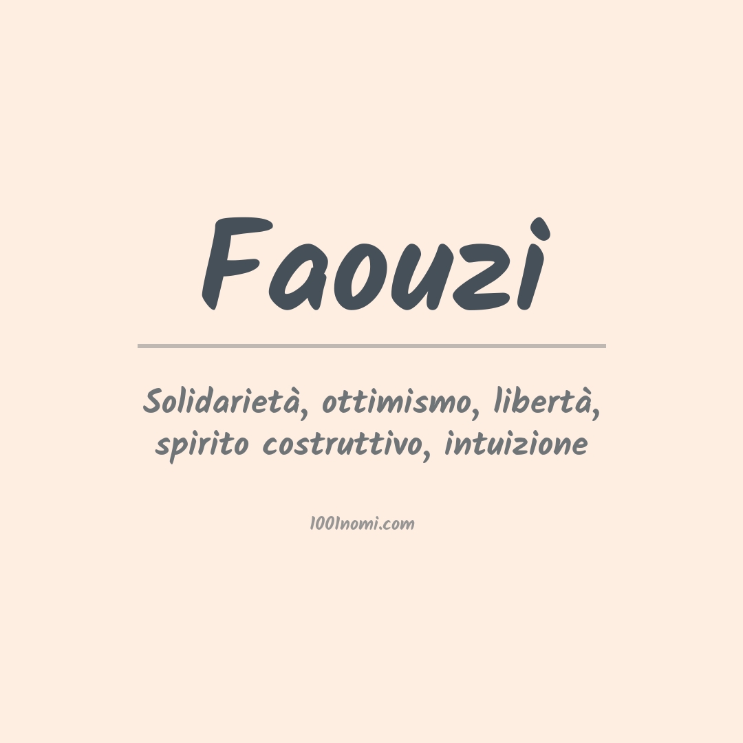 Significato del nome Faouzi