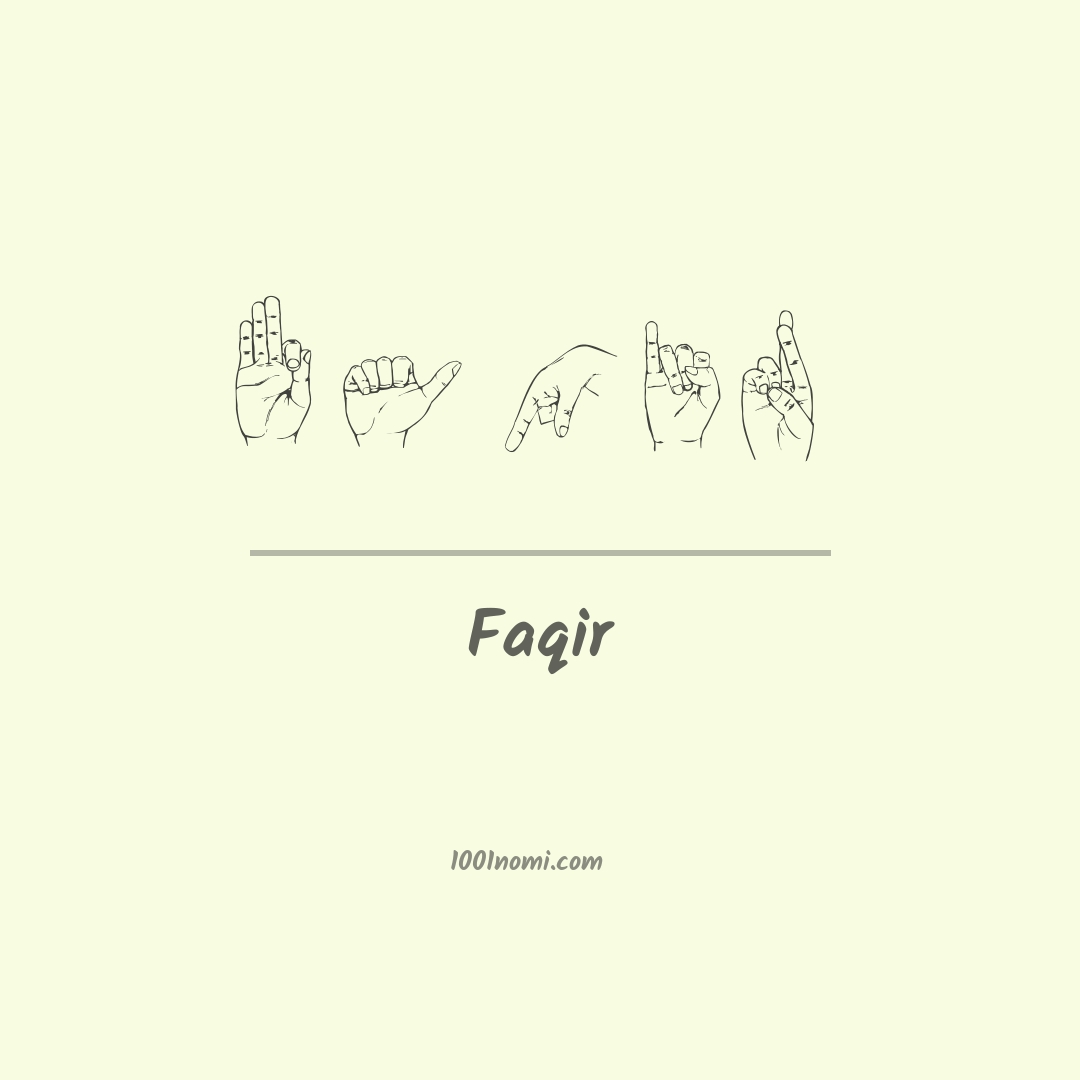 Faqir nella lingua dei segni