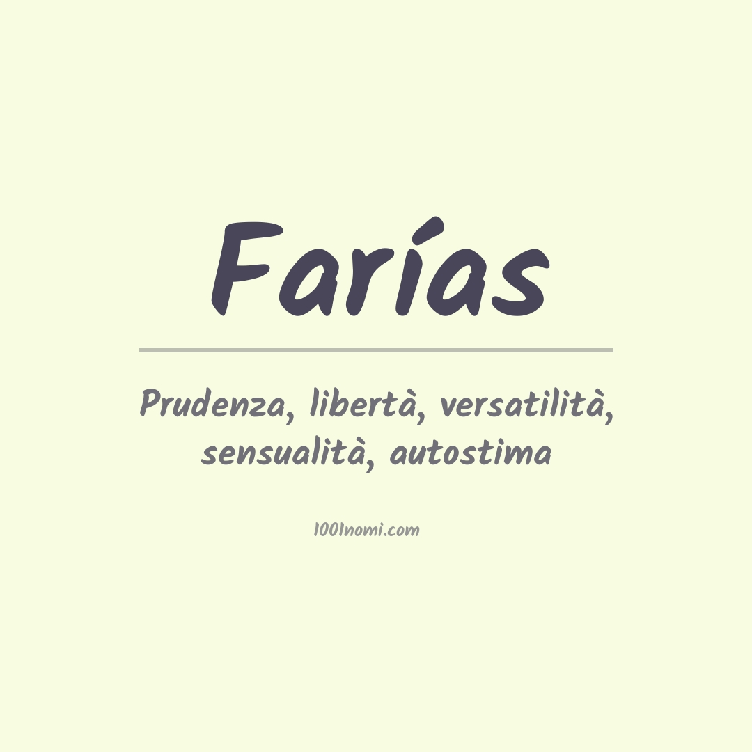 Significato del nome Farías