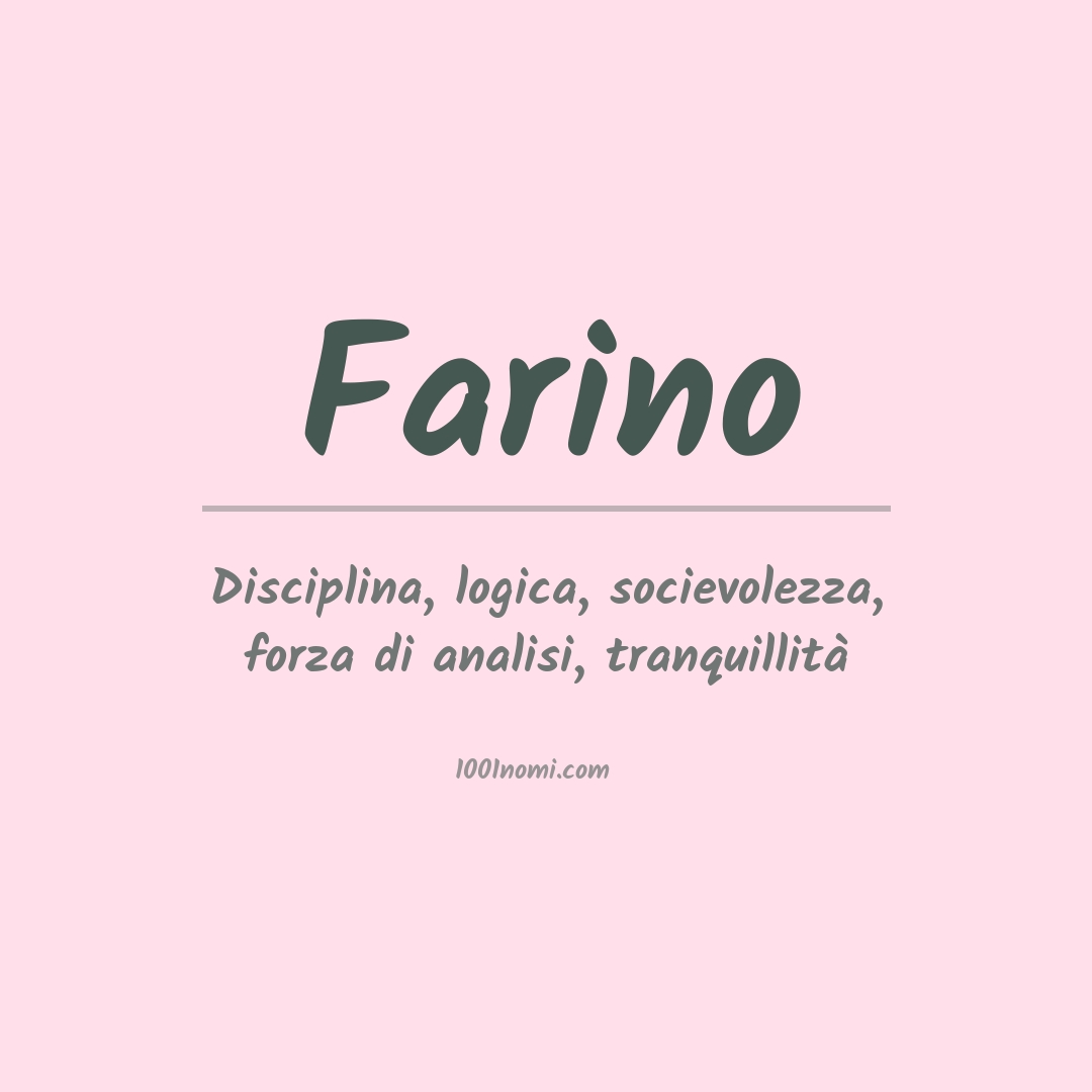 Significato del nome Farino