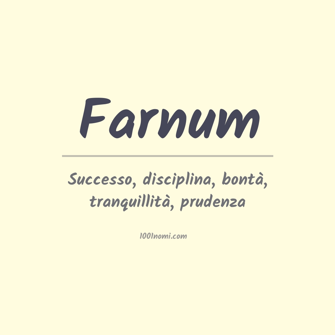 Significato del nome Farnum