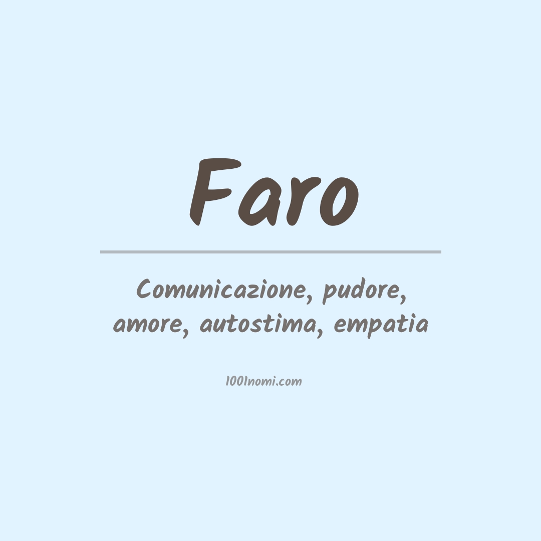Significato del nome Faro
