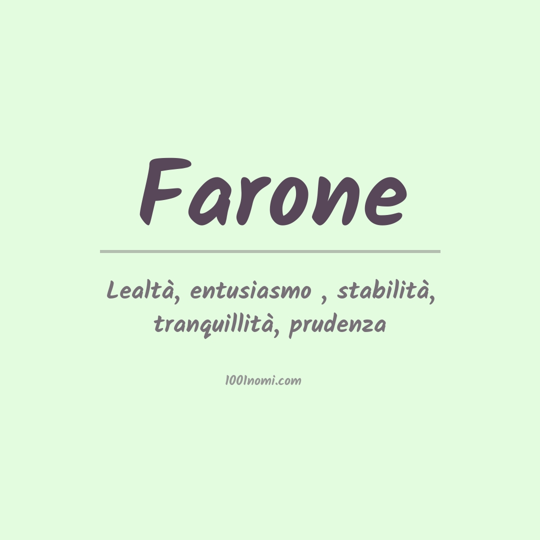 Significato del nome Farone