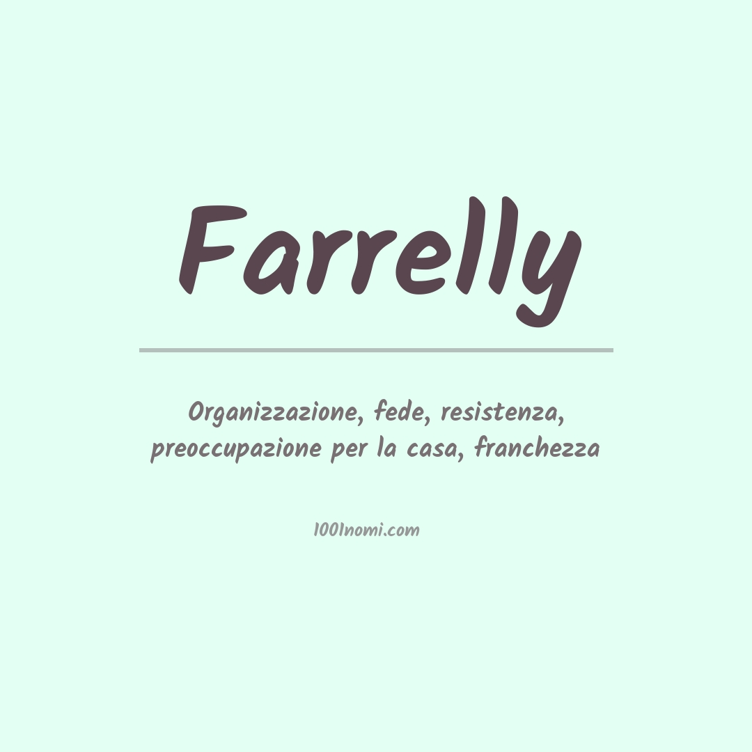 Significato del nome Farrelly