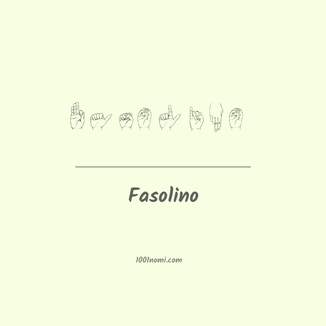 Fasolino nella lingua dei segni Fasolino nella lingua dei segni
