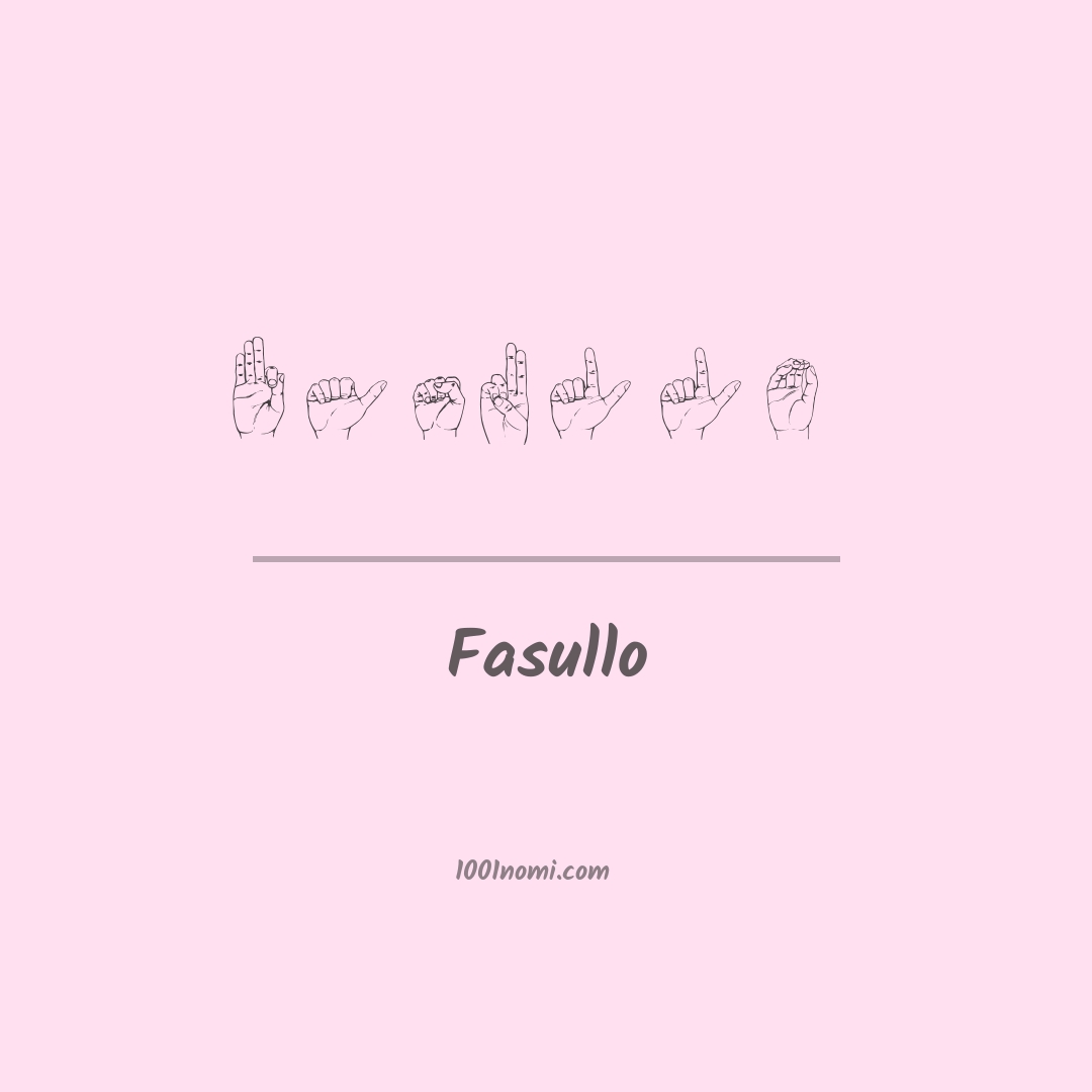 Fasullo nella lingua dei segni Fasullo nella lingua dei segni