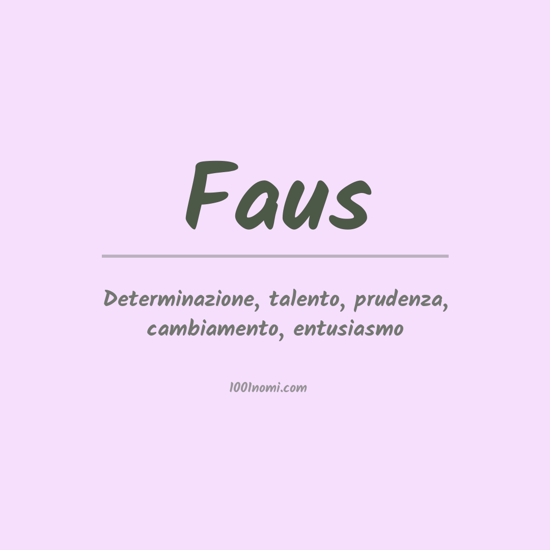 Significato del nome Faus