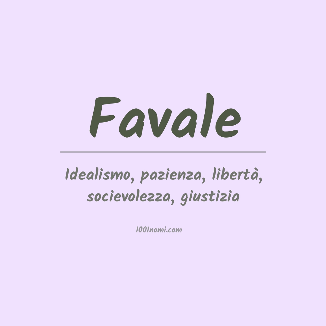 Significato del nome Favale