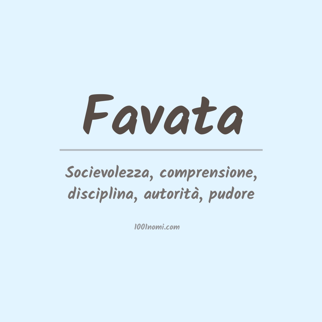 Significato del nome Favata